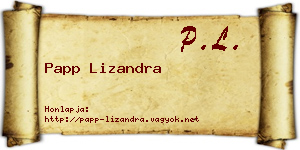 Papp Lizandra névjegykártya